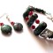 set bratara si cercei cu ruby zoisit si agate 43666