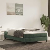 VidaXL Saltea de pat cu arcuri, verde &icirc;nchis, 120x220x20 cm, catifea
