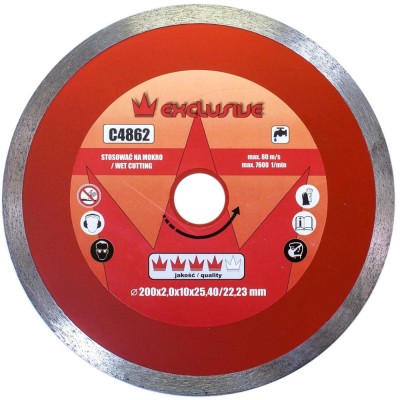 Disc diamantat, placi ceramice, taiere umeda, 200 mm/25.4 mm, Richmann Exclusive foto