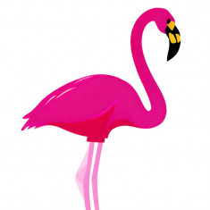 Sticker decorativ, Flamingo, Roz, 78 cm, 10308ST foto