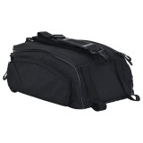 vidaXL Geanta de bicicletă pentru suport bagaje 12 L Negru 38x21x16 cm