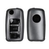 Husa Cheie Auto Kwmobile pentru Skoda/Seat 3 Butoane, Gri/Negru, Silicon, KWM000009SP018C