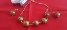 Bijuterii MILLEFIORI-original, Okazie, deosebit set colier si cercei marime mare