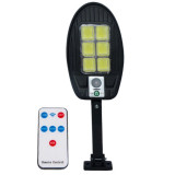 Lampa solara YX668COB6, suport prindere, senzor, telecomanda, 24W