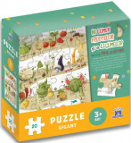 &Icirc;n lumea fructelor și a legumelor cu micul cățel de usturoi. Puzzle gigant - Hardcover - Lavinia Trifan - Didactica Publishing House