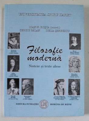 FILOSOFIE MODERNA, SINTEZE SI TEXTE ALESE de IOAN N. ROSCA, SERGIU BALAN, 2006 foto