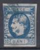 ROMANIA1869 LP 26 REGELE CAROL I CU FAVORITI VALOAREA 10 BANI ALBASTRU STAMPILAT
