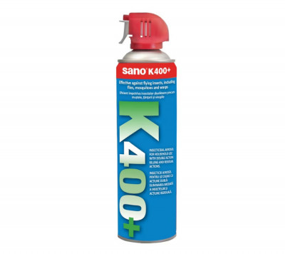 Spray insecticid cu aerosol impotriva insectelor zburatoare Sano 400+, 500ml foto
