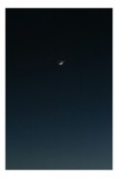 Tablou Canvas, "Luna și steaua solitară", Lună, Cer, Stea, Noapte, Liniște, 26 x 39 cm, CMCLASS