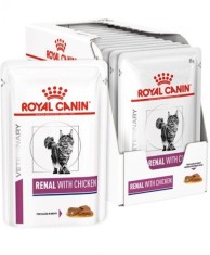 Royal Canin Renal with Chicken, hrana umeda pisica, 12x85 g