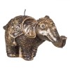 Lum&acirc;nare Decorativă, Model Elefant, Culoare Aurie, Dimensiune 7.5x15cm, Parafină, Ardere 8 Ore, Oem