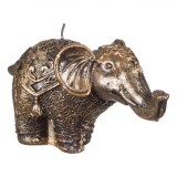 Lum&acirc;nare Decorativă, Model Elefant, Culoare Aurie, Dimensiune 7.5x15cm, Parafină, Ardere 8 Ore, Oem