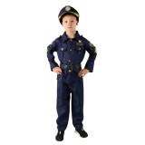 Costum politist KidMania&reg; cu sapca pentru copii 3-5 ani 110 cm