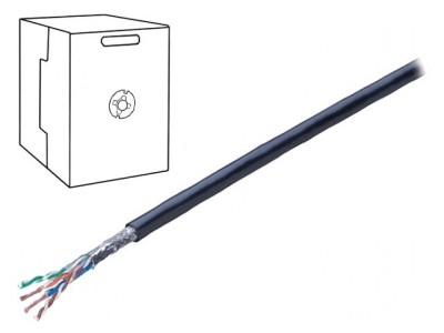 Cablu Ethernet industrial 5e SF/UTP 4x2x26AWG Cu PUR foto