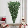VidaXL Brad de Crăciun artificial preiluminat cu set de bile, cu design cu susul &icirc;n jos 3396886