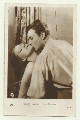 cp actori : Greta Garbo - Nils Asther, interbelica foto