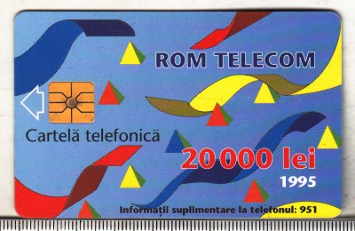 bnk card Cartela telefonica de colectie - P-05b 1995 20000 lei - Abstracta foto