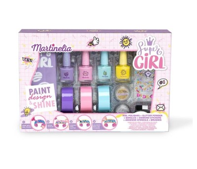 MARTINELIA SUPER GIRL SET PENTRU UNGHII SI BRATARI SuperHeroes ToysZone foto