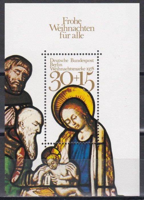 Germania Berlin 1978 - Crăciun, Colita, MNH