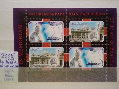 2005-Lp1678a-Papa-In memoria-bloc-MNH foto