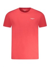 Tricou barbati, cu mini logo, Slim fit, Rosu (Marime: S) foto