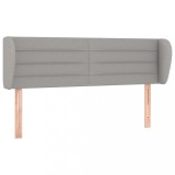 Cumpara ieftin Tablie de pat cu aripioare gri deschis 147x23x78/88 cm textil