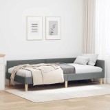 Cumpara ieftin Cadru de pat colțar Altele cu headboard Gri &icirc;nchis 90 x 200 cm