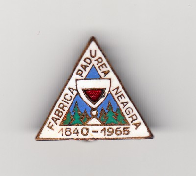 Insigna Fabrica Padurea Neagra 1840-1965 foto