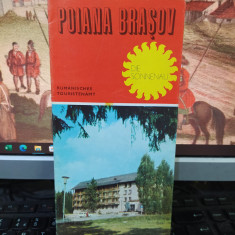 Poiana Brașov hartă și pliant în limba germană Rumanisches Touristenamt 1971 109