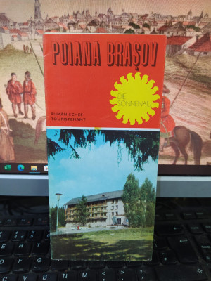 Poiana Brașov hartă și pliant &amp;icirc;n limba germană Rumanisches Touristenamt 1971 109 foto