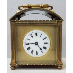 Ceas de calatorie din bronz si portelan, sfarsit de secol XIX
