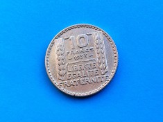 10 Francs 1933 Franta- Argint foto