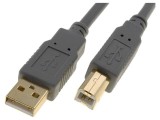 Cablu USB 2.0 A la B 3m gri aurit Fire: Cu