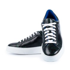 Sneakers barbati iguana verde din piele SK19