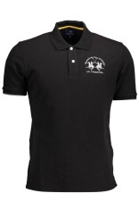 La Martina Tricou polo barbati, cu imprimeu, Regular Fit, Negru, S foto