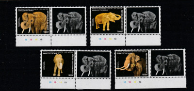 Niger 2016-Fauna,Animals of the World,Elefanti,serie 4 val dant.,MNH,Mi.4717-20 foto