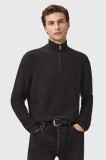 AllSaints pulover din amestec de l&acirc;nă ASPEN culoarea gri, cu turtleneck, M090KB