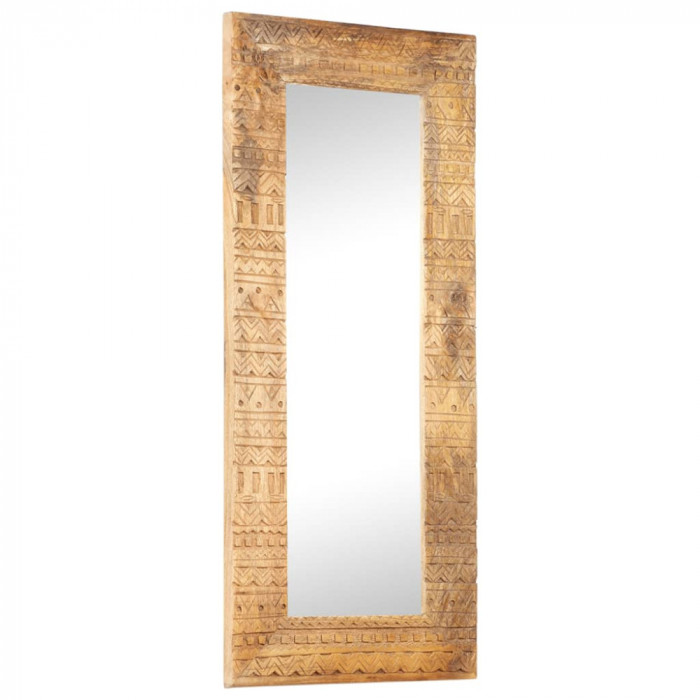 vidaXL Oglindă sculptată manual, 110x50x2,5 cm, lemn masiv de mango 321649