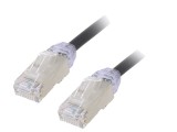 Patch cord F/UTP Cat6a negru 0,5m