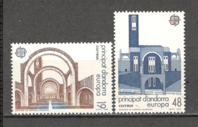Andorra Spaniola.1987 EUROPA-Arhitectura moderna SE.674 foto