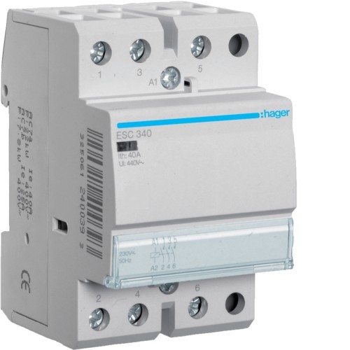 Contactor modular 40A 3ND 230V Hager ESC340