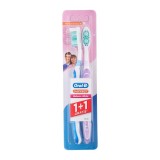 Oral-B Delicate White Set 2 Periuțe de Dinți Medii. Curățare delicată &amp; Albire. Compatibil Oral-B. Protecție smalț și gingii sensibile