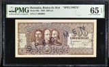 500 lei 1949 Specimen PMG65 unc bancnota gradata