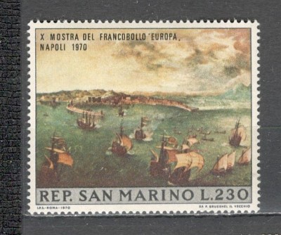 San Marino.1970 Expozitia filatelica EUROPA-Pictura SS.437 foto