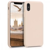 Husa pentru Apple iPhone X / iPhone XS, Silicon, Bej, 46313.154, Carcasa, Kwmobile
