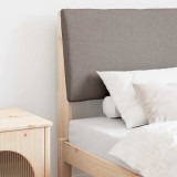 VidaXL Tăblie tapițată Gri taupe 80 cm Lemn de pin masiv 879312