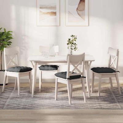 vidaXL Perne de Șezut 4 pcs Gri &amp;icirc;nchis 40 x 40 x 6 cm 42015182 foto