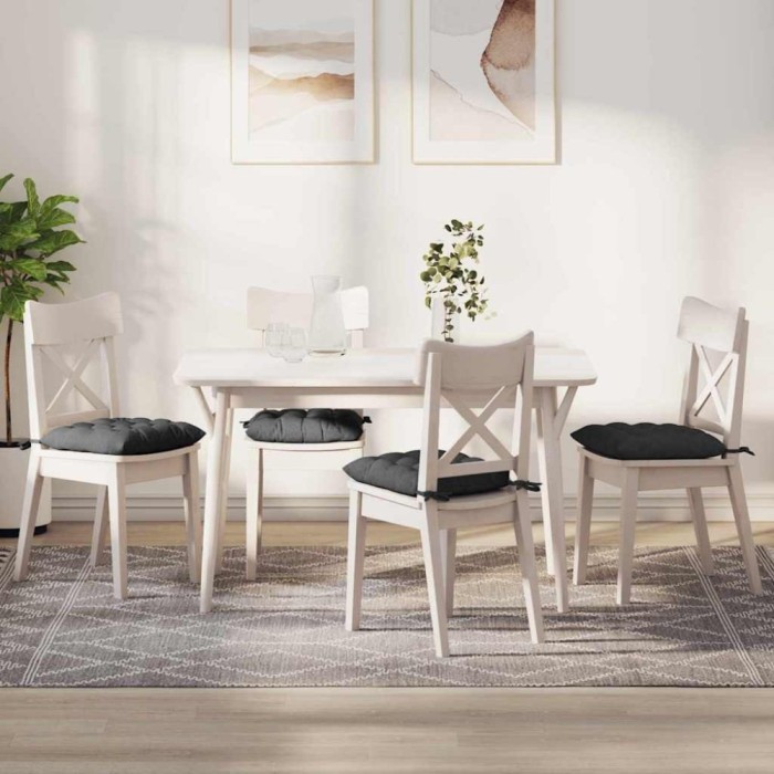 vidaXL Perne de Șezut 4 pcs Gri &icirc;nchis 40 x 40 x 6 cm 42015182