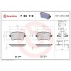 Placute frana Audi A6 C7 (4g2 4gc) 11.10-09.18, A6 C7 Avant (4g5 4gd) 05.11-09.18, A7 Sportback (4ga 4gf) 07.10-05.18, Spate, BREMBO