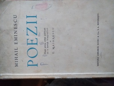 Poezii-Eminescu, editie interbelica dupa prima editie Maiorescu foto